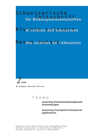 					View Vol. 26 No. 2 (2004): eLearning: Evaluationskonzepte und Anwendungen
				