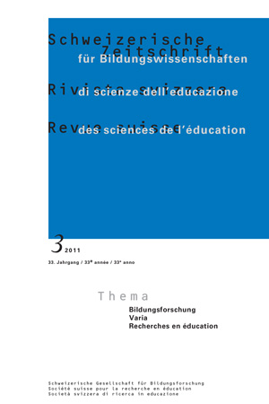 					View Vol. 33 No. 3 (2011): Bildungsforschung (VARIA)
				